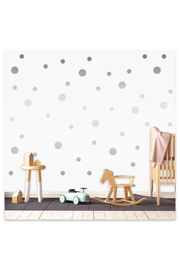 Baby Room Polka Dot Set 3 and 5 Cm 100 Pieces Children's Room Decorative Wall Sticker