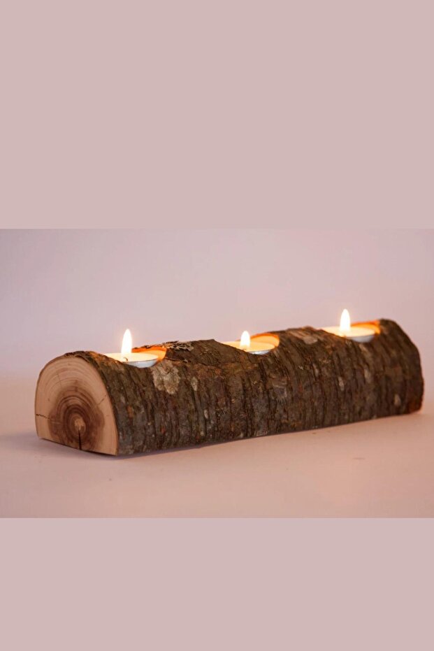 Rustik Kütük Mumluk - 4