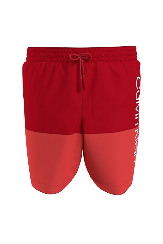 Kv0kv00007-medium Drawstring Lastikli Standart Kalıp Düz Kırmızı Erkek Çocuk Şort - 4