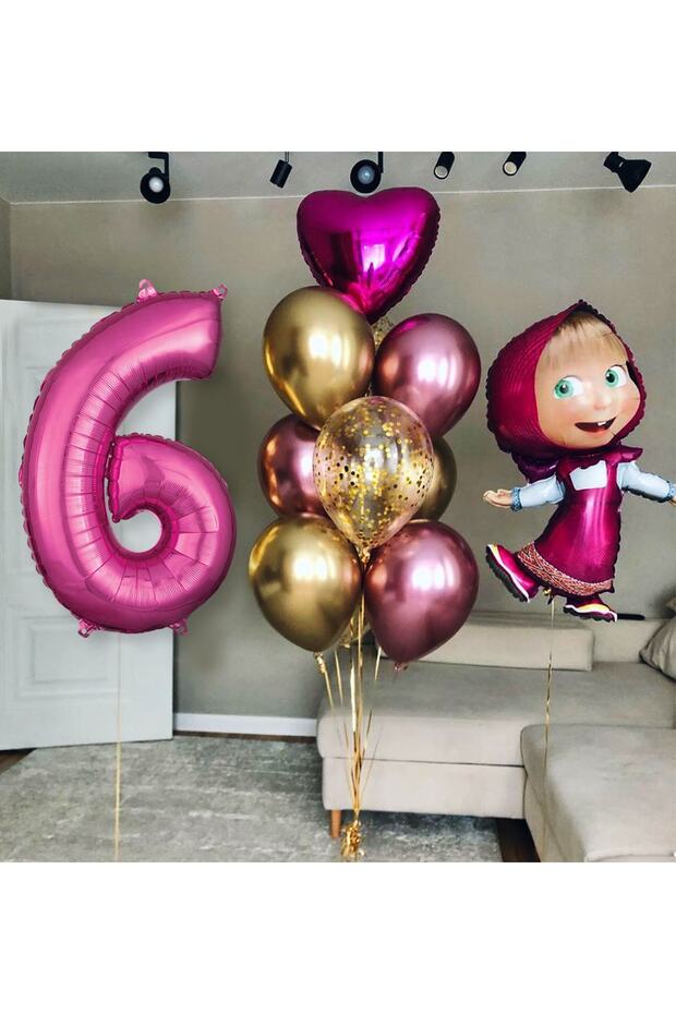 Licensed Large Size Tongs with Big Bear Balloon Set Tongs Balloon and 100cm Number Balloon