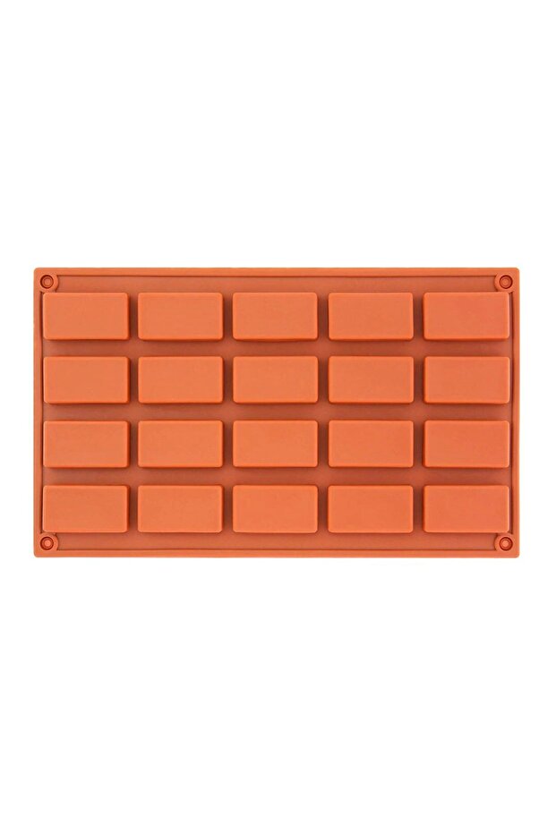 Bakeware Rectangular Cake & Chocolate Silicone Mold 20Pcs - 1