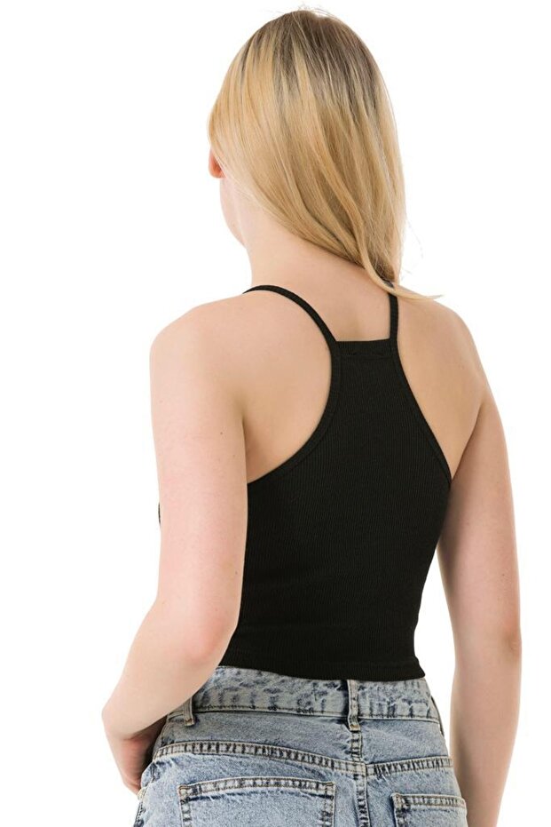 قميص داخلي بياقة رسن وشريط حبل - 2