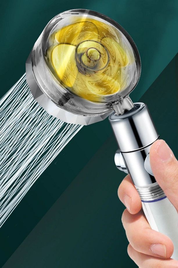 ® Turbo Pervaneli Su Tasarruflu 360 Derece Dönebilen Ayarlanabilir Tazyikli Duş Başlığı - 2