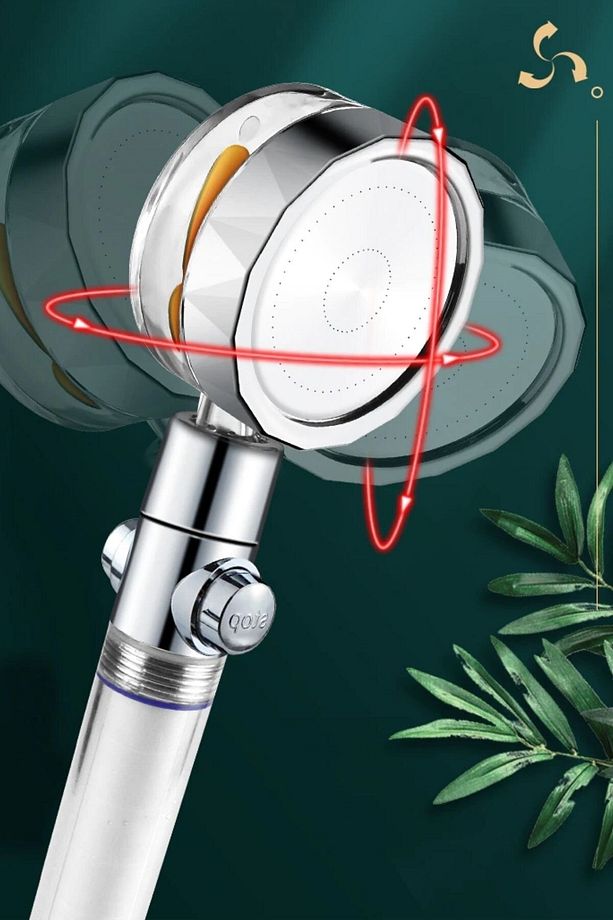 ® Turbo Pervaneli Su Tasarruflu 360 Derece Dönebilen Ayarlanabilir Tazyikli Duş Başlığı - 4
