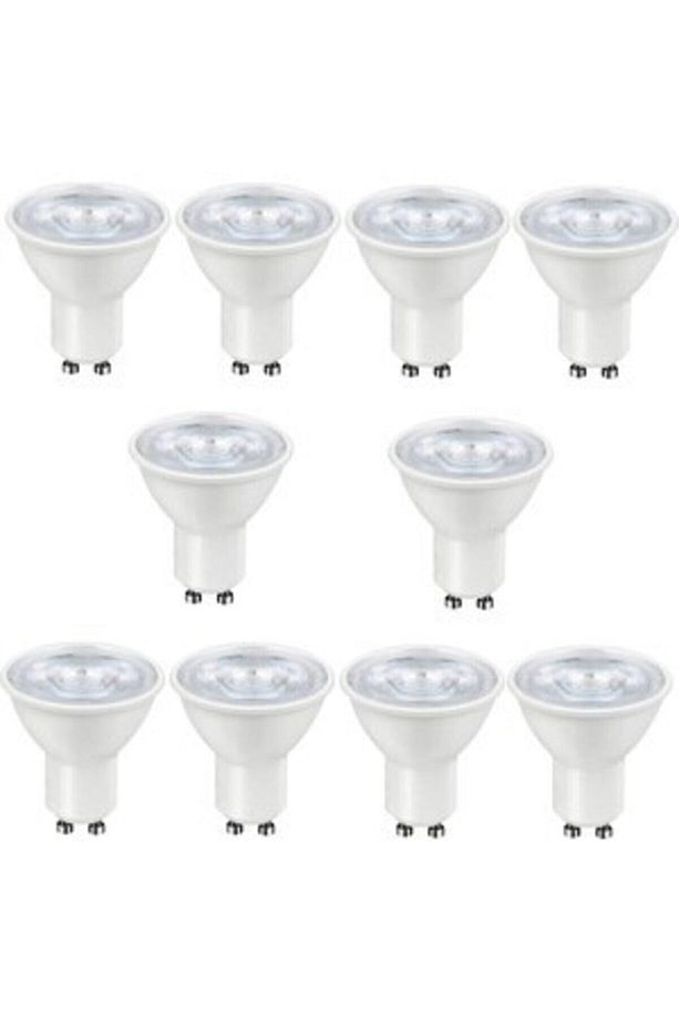 10 Adet Adet Gu10 Duylu 7 Watt Gün Işığı Led Ampul 10'lu Paket - 1