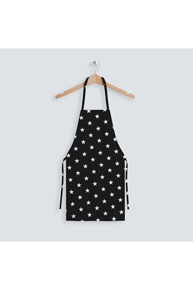 مريلة مطبخ بنمط نجمة سوداء - 1