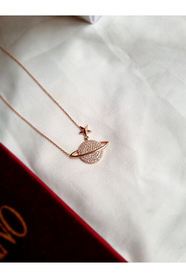 Saturn Kolye 925 Ayar Gümüş - 3