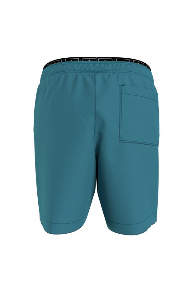 Kv0kv00003-medium Double Waistband Lastikli Standart Kalıp Düz Mavi Erkek Çocuk Şort - 3