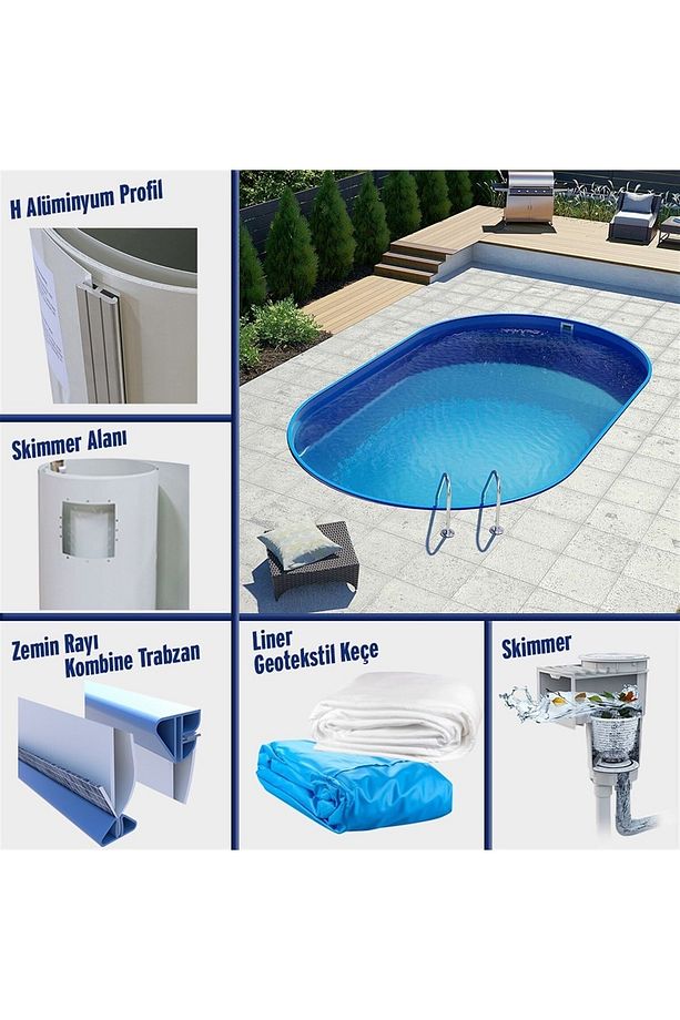 Yüzme Havuzu Maldiv Silver Set Gömme Tip 5 X 2.5 Metre H:90 Cm - 4