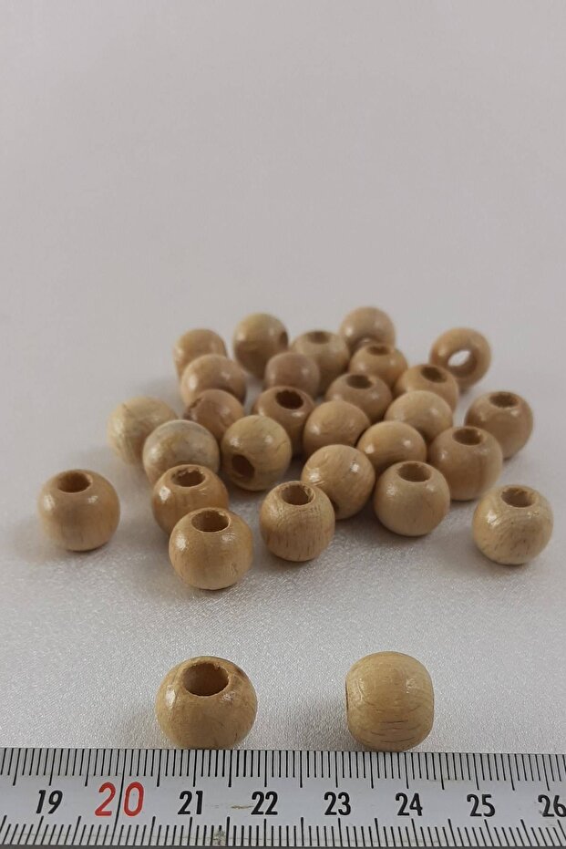 Varnished Natural Wooden Beads 11 mm – Special Design, Accessory, Quality Production, Eye-Catching Style – Beads