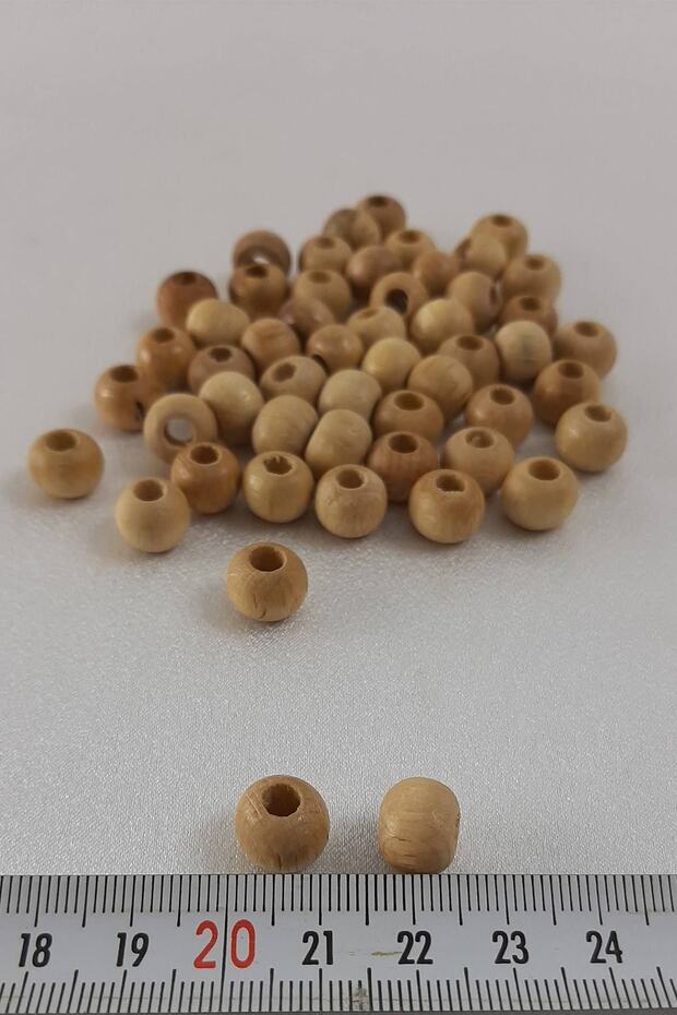 Varnished Natural Wooden Beads 7 mm – Special Design, Accessory, Quality Production, Eye-Catching Style – Beads