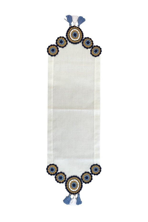 Mavi Işlemeli Runner
