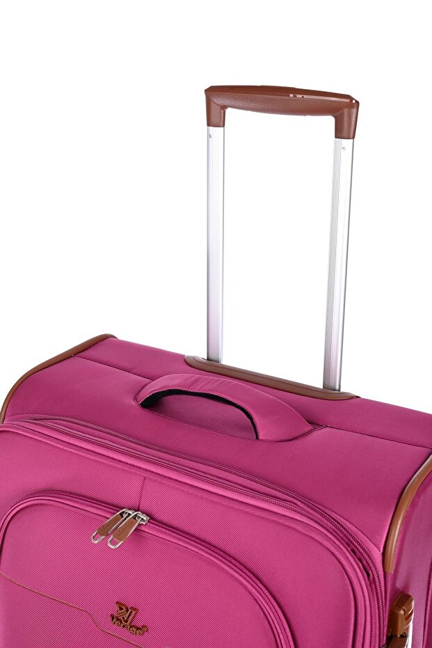 Gm14034 Hafif Kumaş Valiz Orta Boy Mor - 7