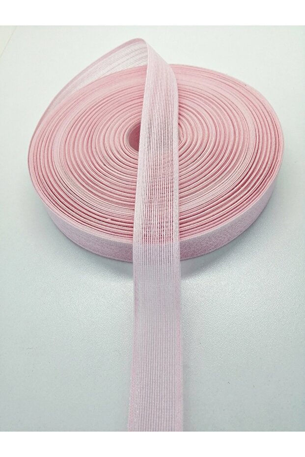 Pink Linen Ribbon 2.5 cm 1 Meter – Special Design, Accessory, Quality Production, Eye-Catching Style – Kurd