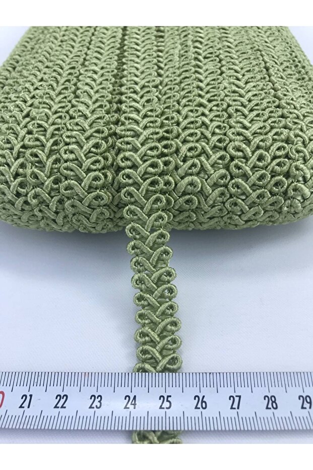 Декоративна стрічка оливкового кольору для прикрашання упаковки та оздоблення країв, 5 метрів – Декоративна стрічка - 8