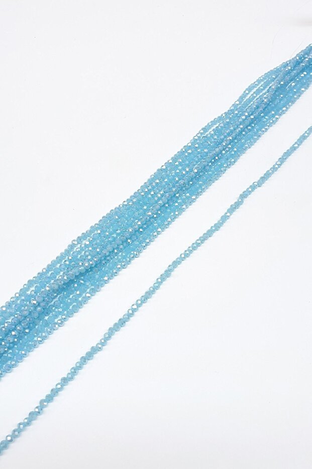 Beads Assortment Light Transparent Blue Crystal Beads 4 mm – Beads, Stylish Design, Women's Accessory – Bonc
