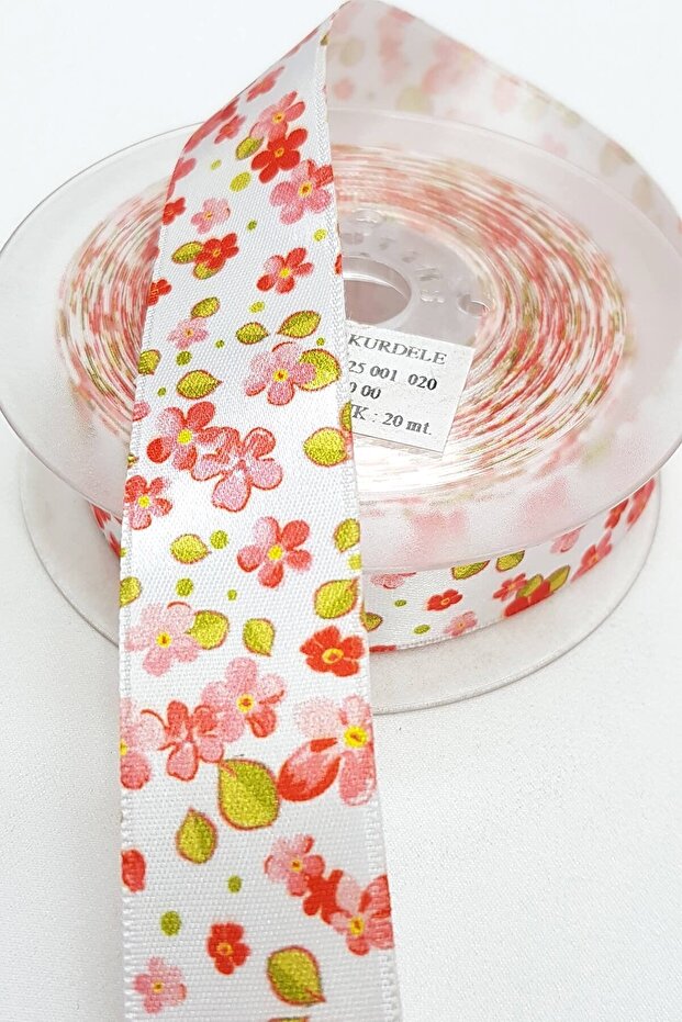 Printed Satin Ribbon 2.5 cm – Special Design, Accessory, Quality Production, Eye-Catching Style – Ribbon