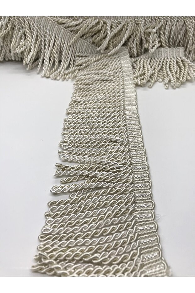 Cream Bouillon Fringe Tassel Price Is for 1 Meter - Special Design, Accessory, Quality Production, Eye-Catching Style