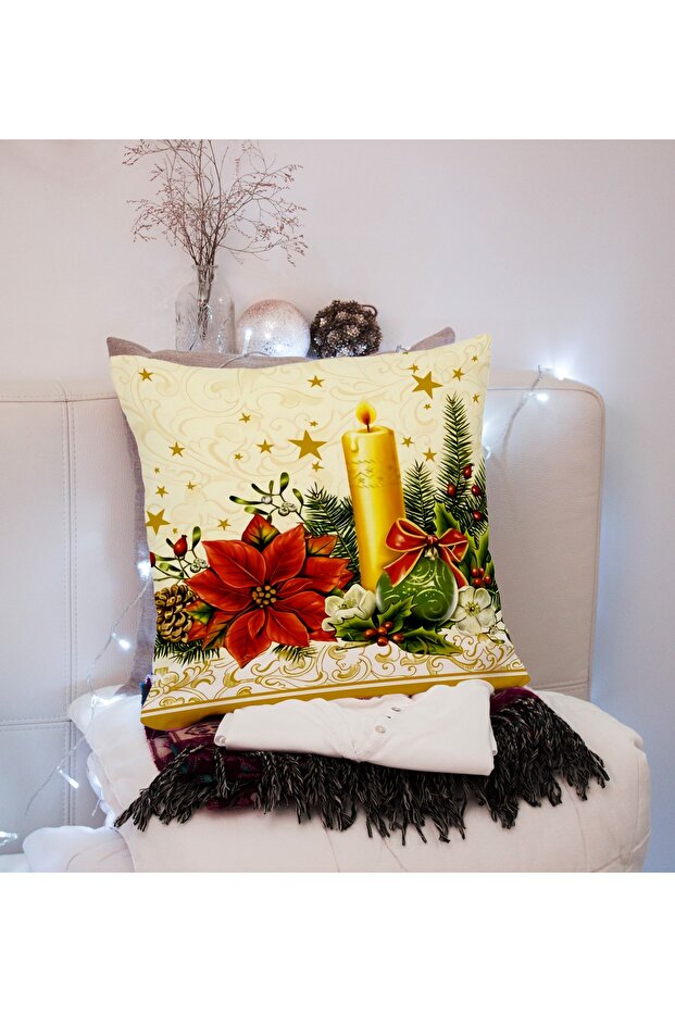 New Year Patterned Double Sided Printed Special Design Throw Pillow Pillow Case