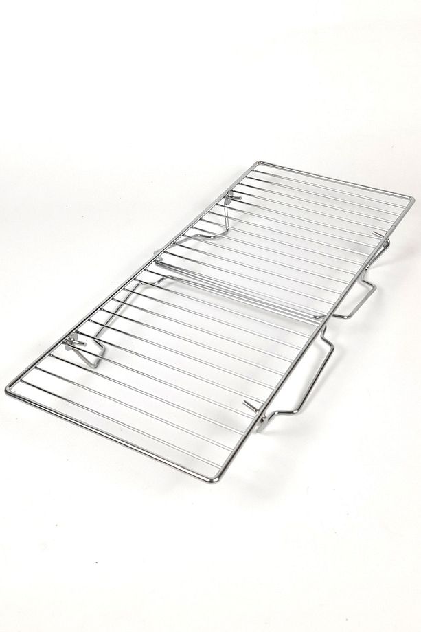 2 Adet Dolap Içi Düzenleyici Raf Katlanır Krom Üst Üste Konulabilir 47x20cm Rd026-1 - 4