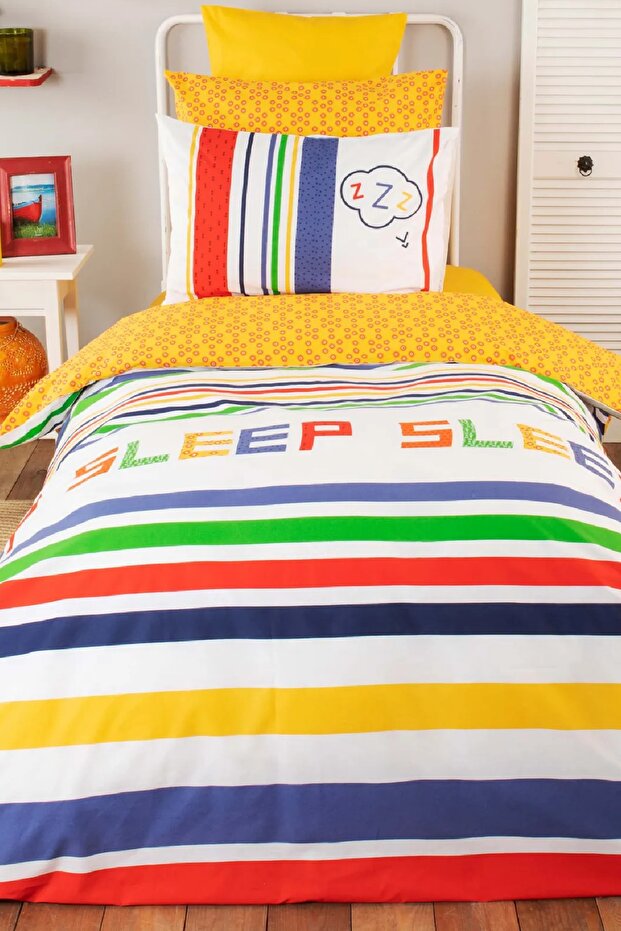 طقم غطاء لحاف فردي 100% قطن من Young Sleep Time