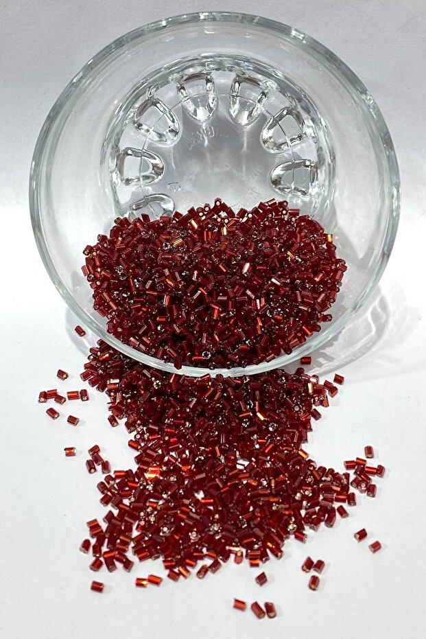 Beads Assortment Dark Red Cutout Beads 50 Gr – Beads, Stylish Design, Women's Accessory – Beads