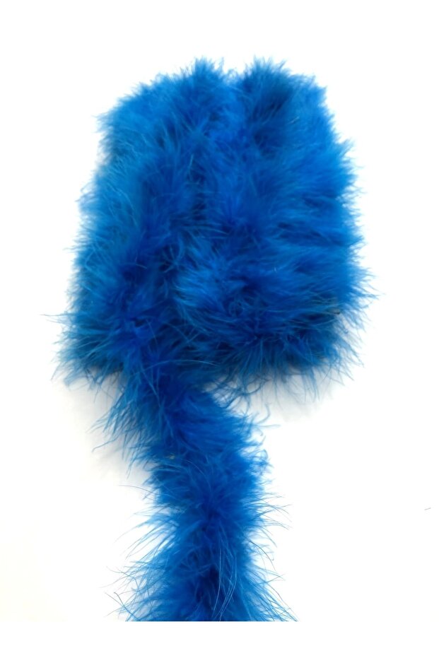 Cobalt Blue Feather Thick 1 Mt – Decorative Ribbon, Stylish Design, Women's Accessory – Decorative Ribbon – Decor
