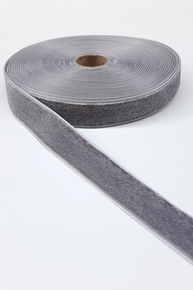 Gray Velvet Ribbon 2 cm Price Is for 1 Meter - Special Design, Accessory, Quality Production, Eye-Catching Style