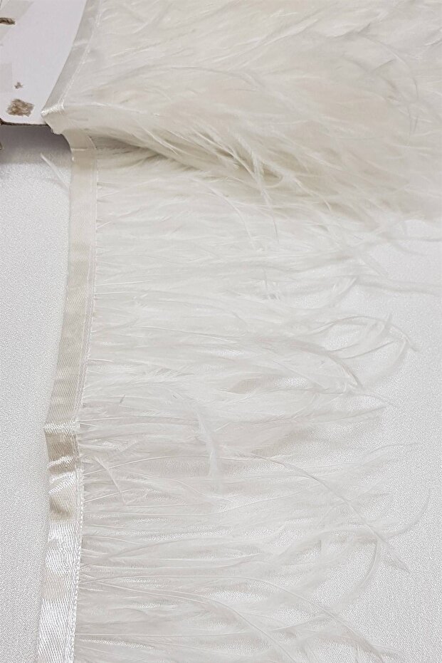 Party Accessory Cream Ostrich Feather 1 Mt – Decorative Ribbon, Stylish Design, Women's Accessory – Dekorati