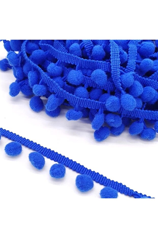 Cobalt Blue Pompom Ribbon – Special Design, Accessory, Quality Production, Eye-Catching Style – Decorative Ribbon