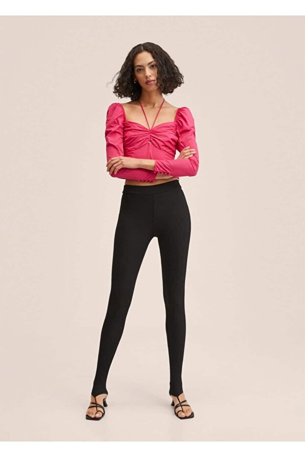 Kabarık Kollu Kısa Bluz - 2