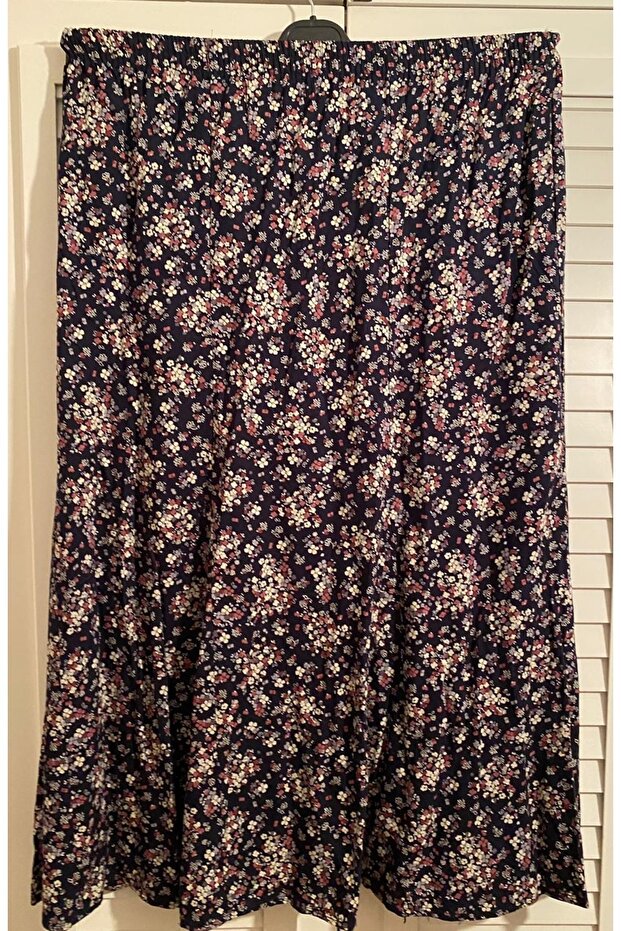 Mother Patterned Elastic Viscose Skirt