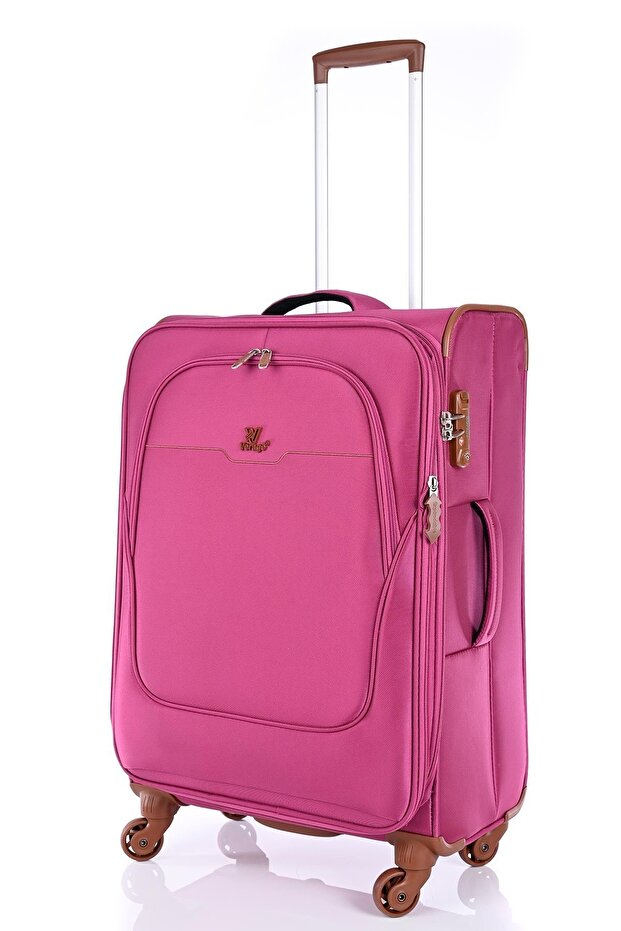 Gm14034 Hafif Kumaş Valiz Orta Boy Mor - 2