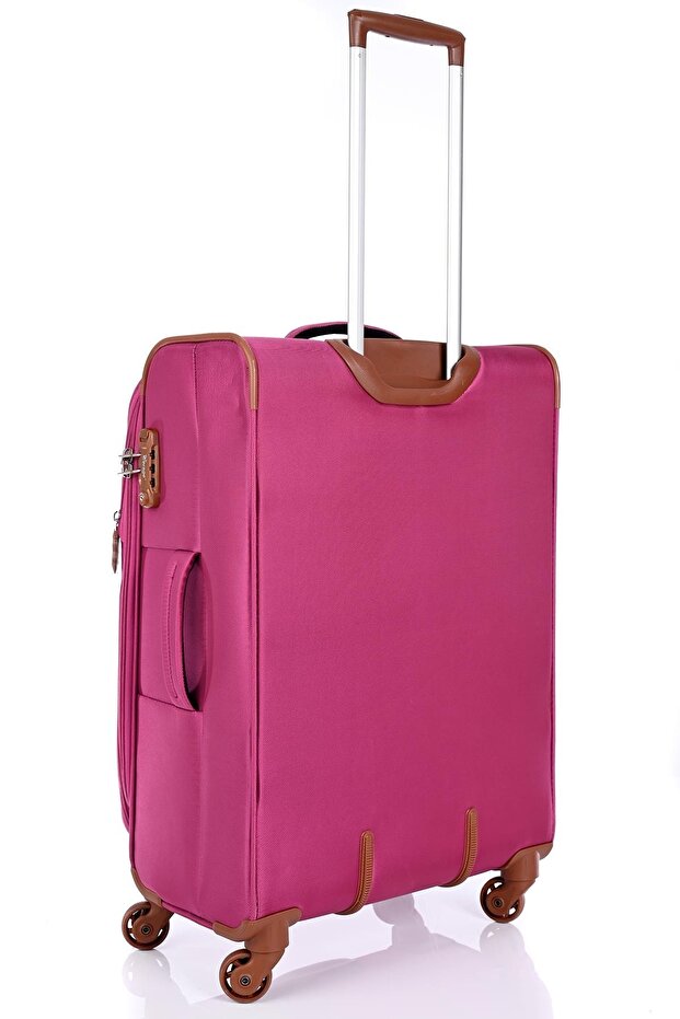 Gm14034 Hafif Kumaş Valiz Orta Boy Mor - 4