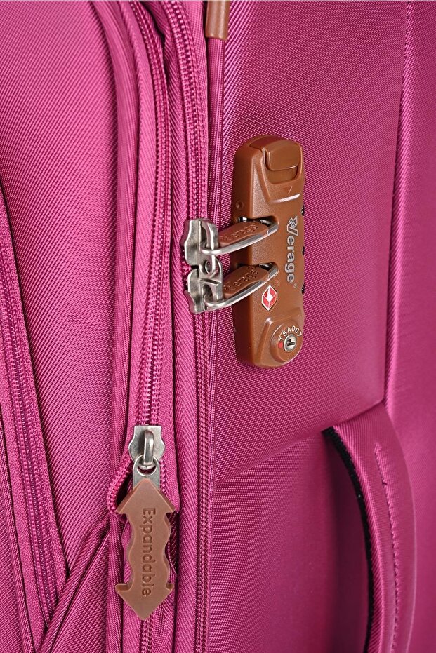 Gm14034 Hafif Kumaş Valiz Orta Boy Mor - 6