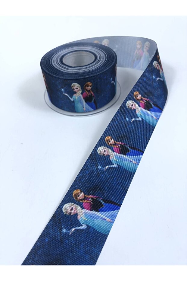 Anna Elsa Figured Grosgrain Ribbon Width 4 cm – Ribbon, Stylish Design, Women's Accessory – Ribbon – Kurde