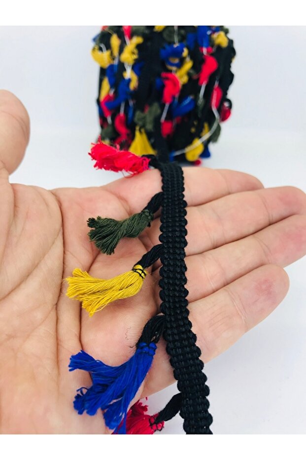 Mustard Green Blue Cotton Fringe Tassel – Special Design, Accessory, Quality Production, Eye-Catching Style – De