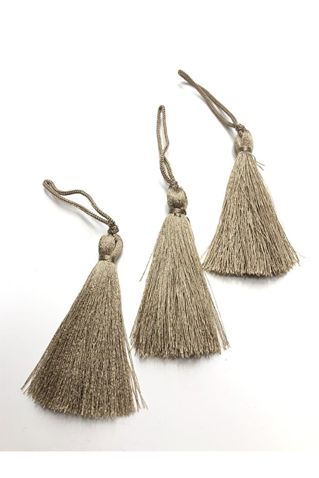 Decorative Ribbon Mink Single Tassel 10 Pieces 7 cm – Decorative Ribbon, Stylish Design, Women's Accessory – D