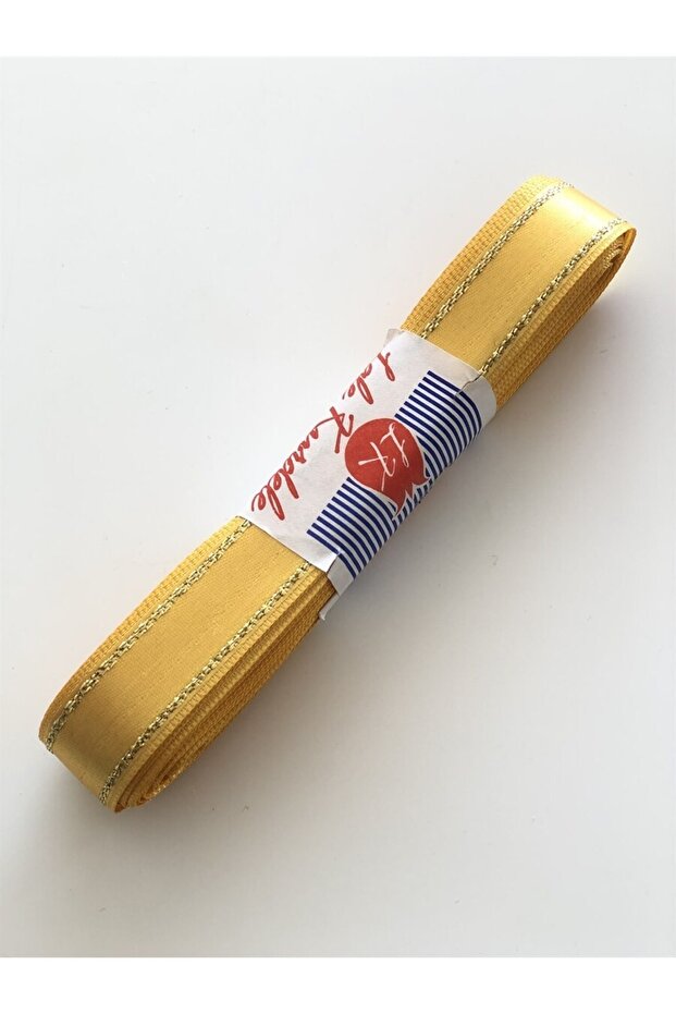 Yellow Edge Glitter Satin Ribbon -Stk-1041 – Special Design, Accessory, Quality Production, Eye-Catching Style