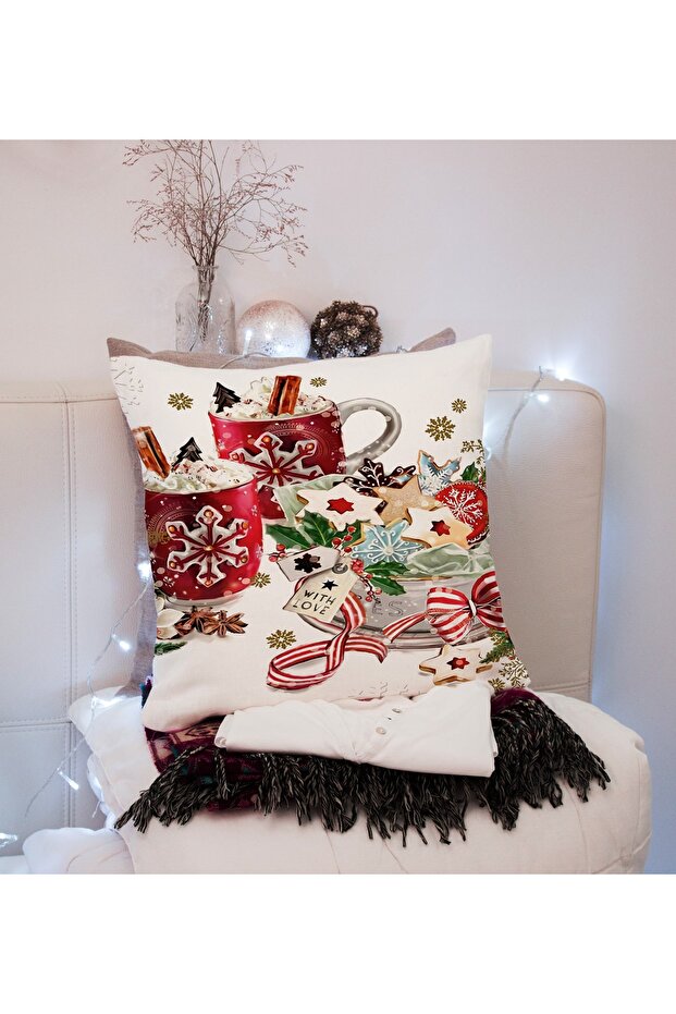 New Year Patterned Double Sided Printed Special Design Pillow Case