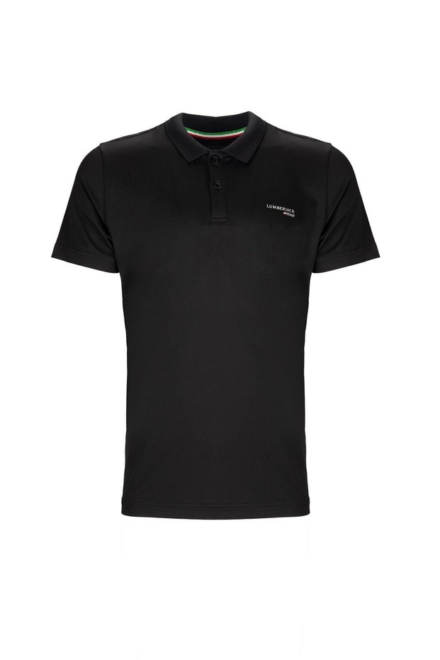 A10109337608010 As00803586 101093376 Ct1053 Austin Polo 2Fx Men's T-Shirt Black