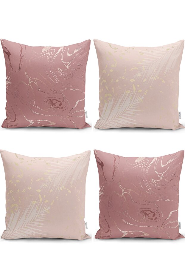 Colorful Background Leaf Patterned Modern Pillow Throw Pillow Cover Set