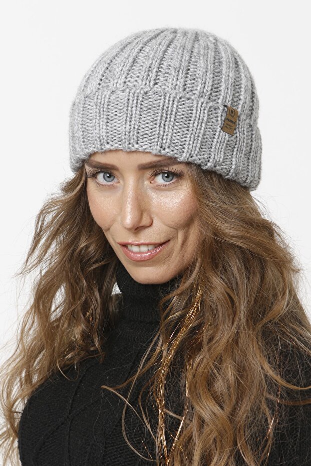 75 قبعة محبوكة قابلة للطي - رمادي - 3