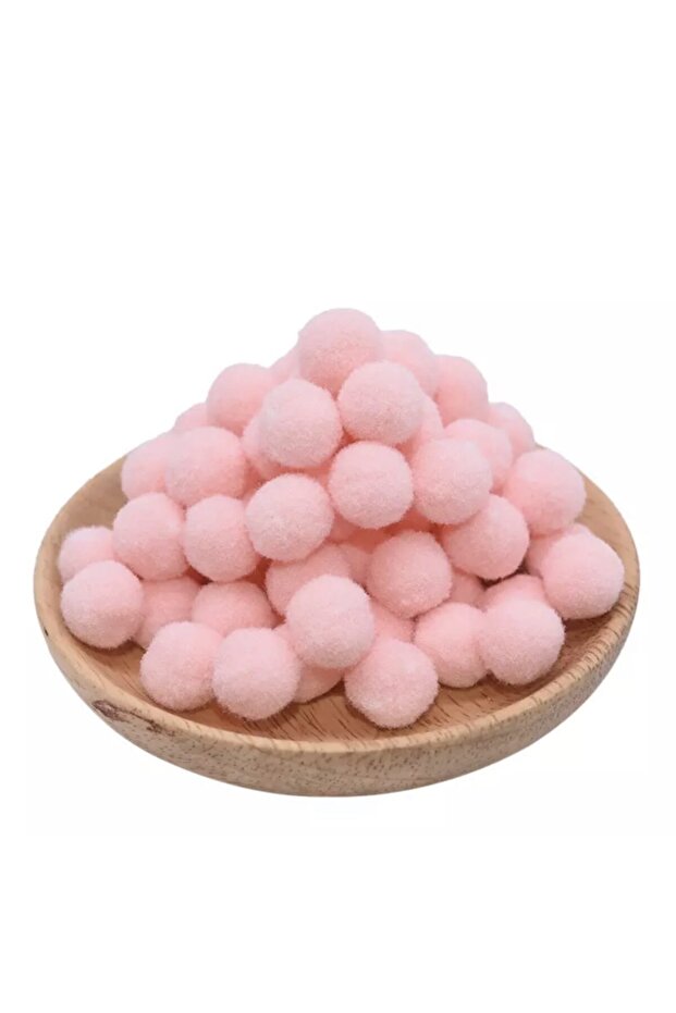 Yavruağzı Soft Pompom Plush 100 قطعة 2 سم