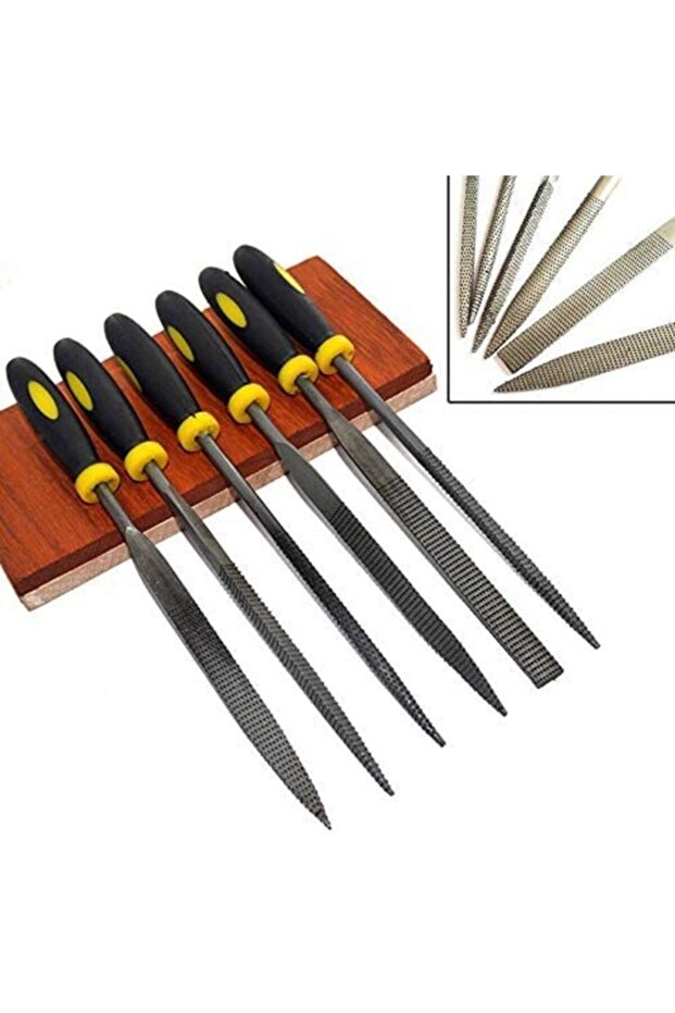 Mini Eğe Seti 6 Parça Ahşap Oyma Hobi Seti Törpü Eğe Ahşap Eye - 4