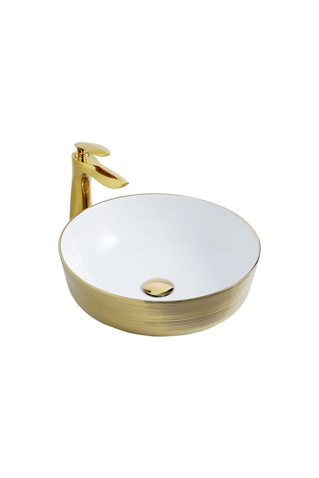 Twıst Gold Çanak Lavabo