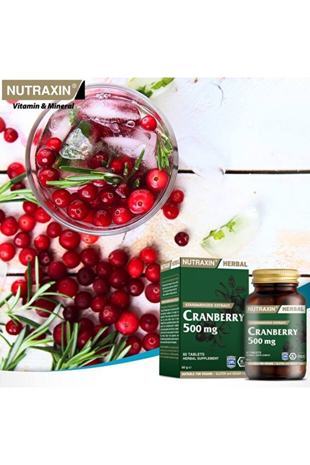 Cranberry 500mg 60 Tablets + Hap Kutusu - 5
