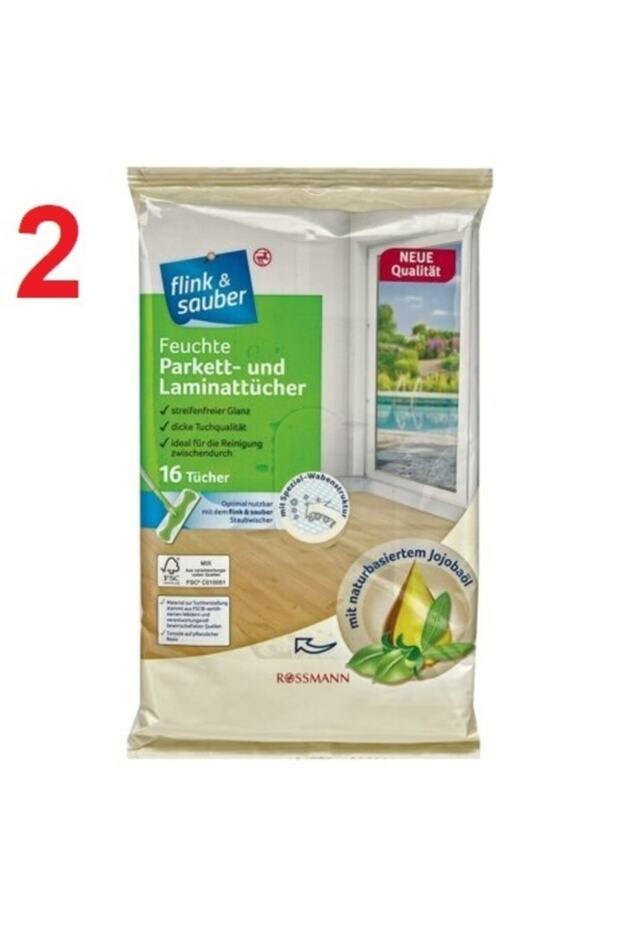 Flink & Sauber Mob Seti + F&s Jojoba Yağı Özlü Islak Yer Bezi + Domol Çok Amaçlı Islak Temizlik Bezi - 2