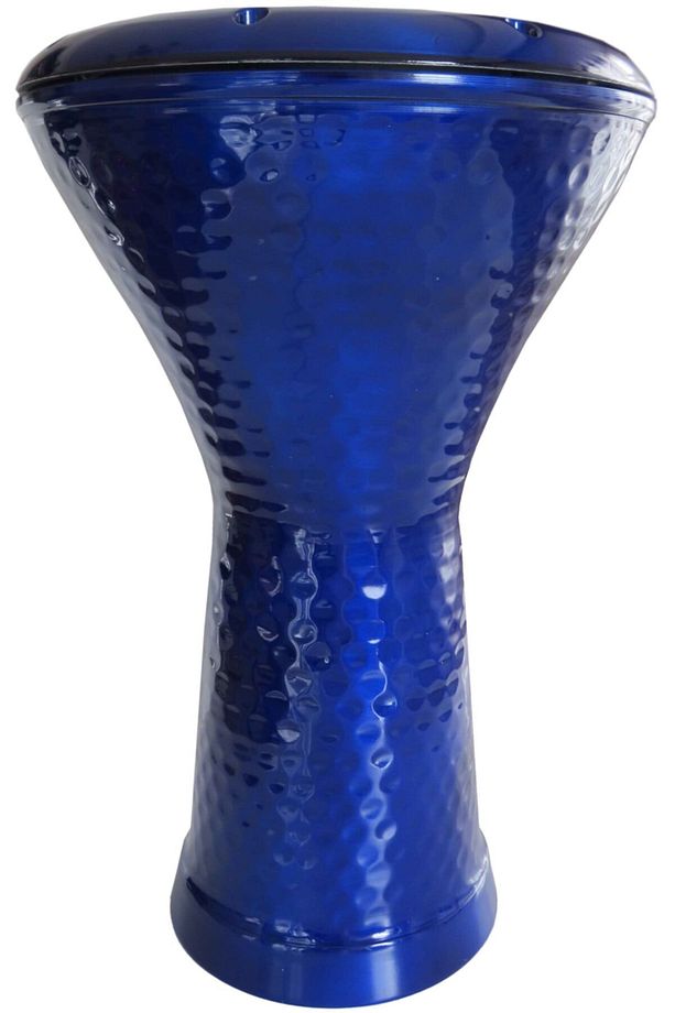 Kılıf Hediyeli Profesyonel Mavi Çekiç Dövmeli Mısır Darbuka - 4