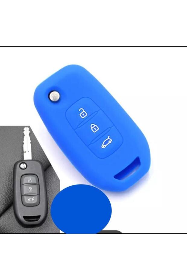 Megane 4 Joy - Clio 5 And Koleos Silicone Key Protection Case Blue Color